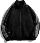 Men's Zip Up Oversized Baggy Streetwear Bomber Coat