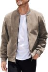 Men's Vintage Lightweight Suede Casual Varsity Jacket