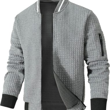 Men's Lightweight Casual Varsity Bomber Coat